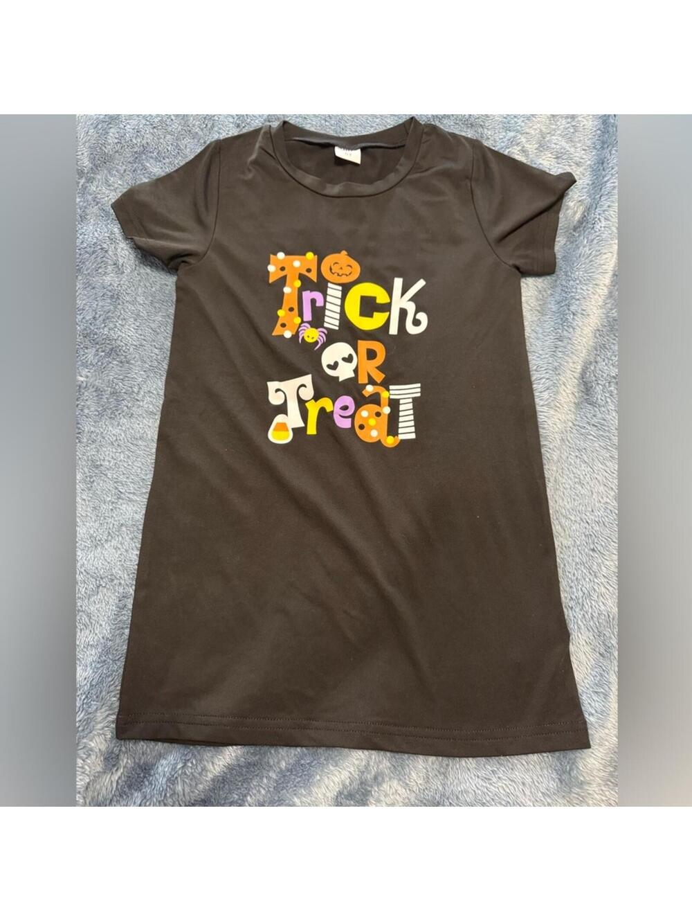 SHEIN Girls Halloween Dress - Size 5Y - “Trick or Treat” Graphic- Never worn